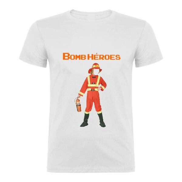 Camiseta Unisex con Cara "Bombhéroe"